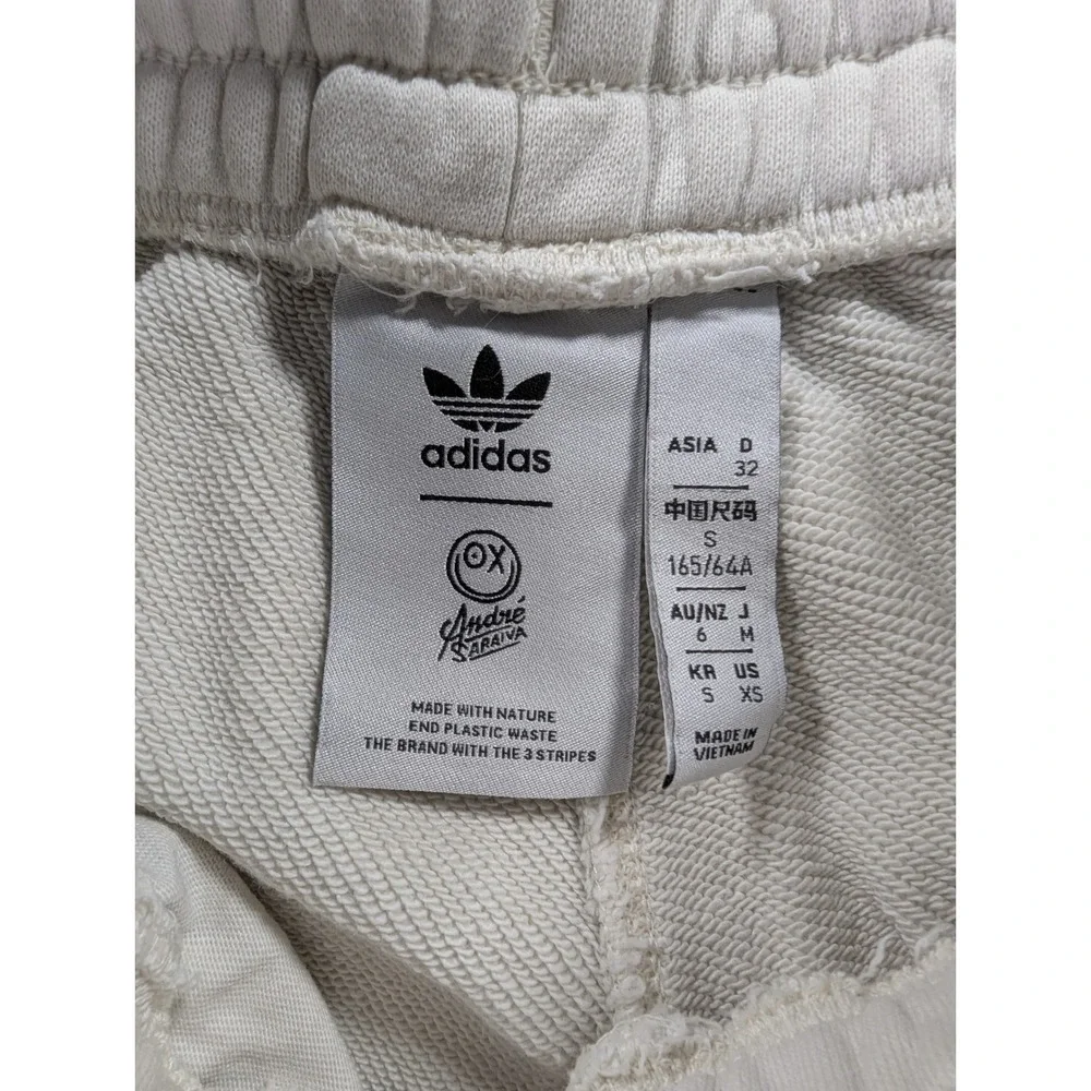 Adidas x Andre Saraiva Shorts Mens Small Cream Off White HK5221 Graphic Cotton
